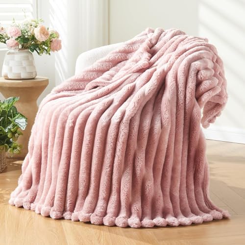 Super Soft Throw Blanket Pink Premium