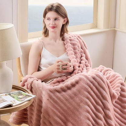 Super Soft Throw Blanket Pink Premium