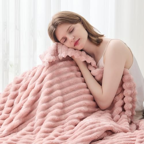 Super Soft Throw Blanket Pink Premium