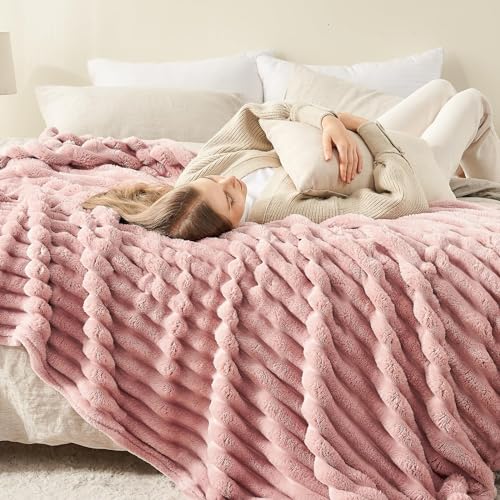 Super Soft Throw Blanket Pink Premium