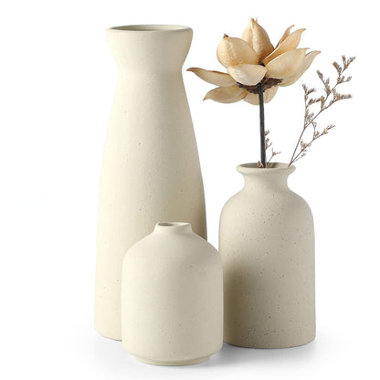 Beige Ceramic vase Set-3