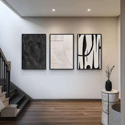 Black and White Abstract Wall Art