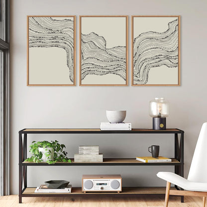 Framed Abstract Canvas Wall Art Set