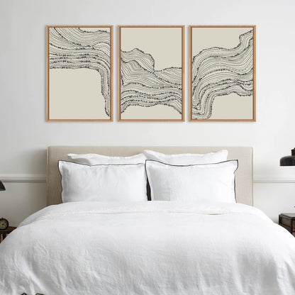 Framed Abstract Canvas Wall Art Set