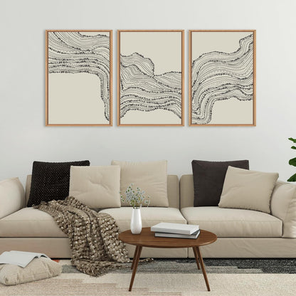 Framed Abstract Canvas Wall Art Set