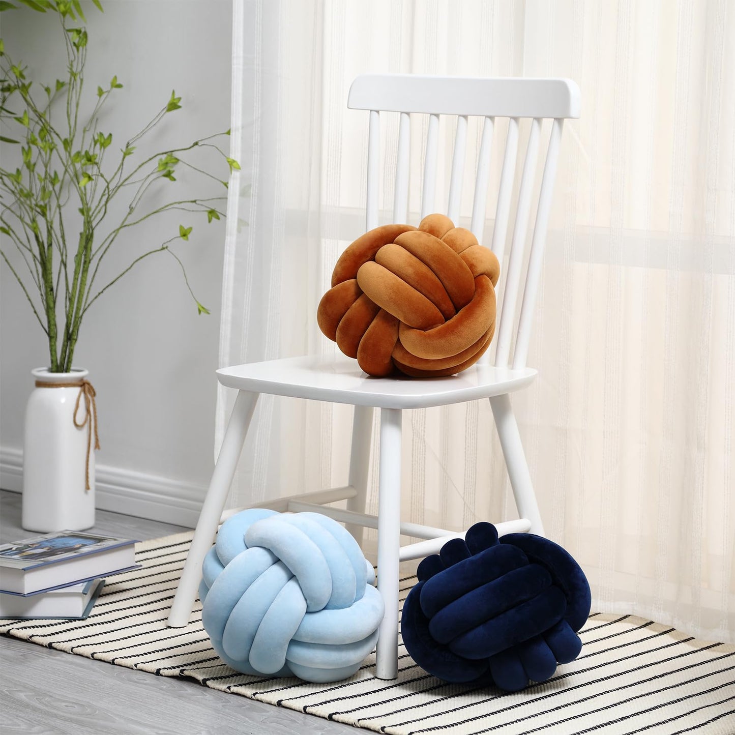 Knot Pillows Ball Round Throw Pillows