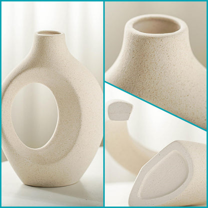 Snuggle Hollow Ceramic Vase Set of 2