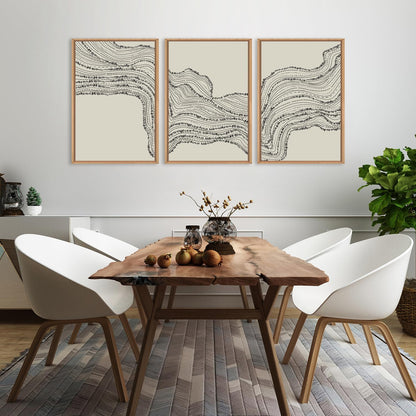 Framed Abstract Canvas Wall Art Set