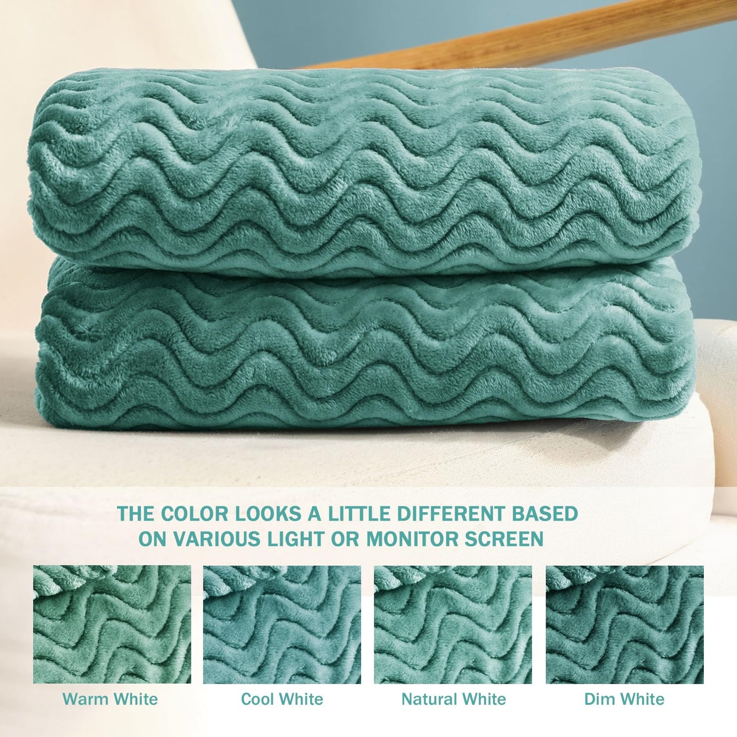 Celadon Fleece Throw Blanket