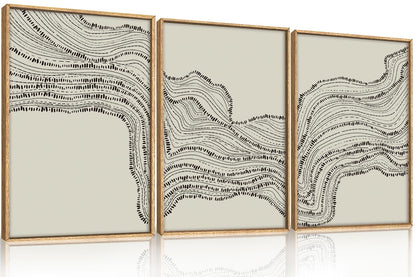 Framed Abstract Canvas Wall Art Set