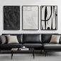 Black and White Abstract Wall Art