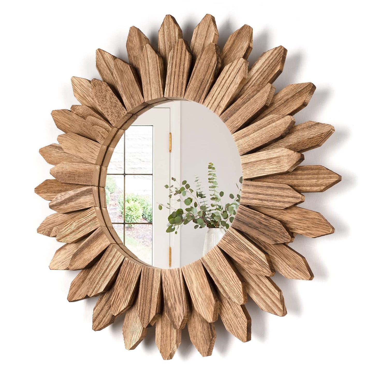 Wall Mirror Decorative Rustic Wood